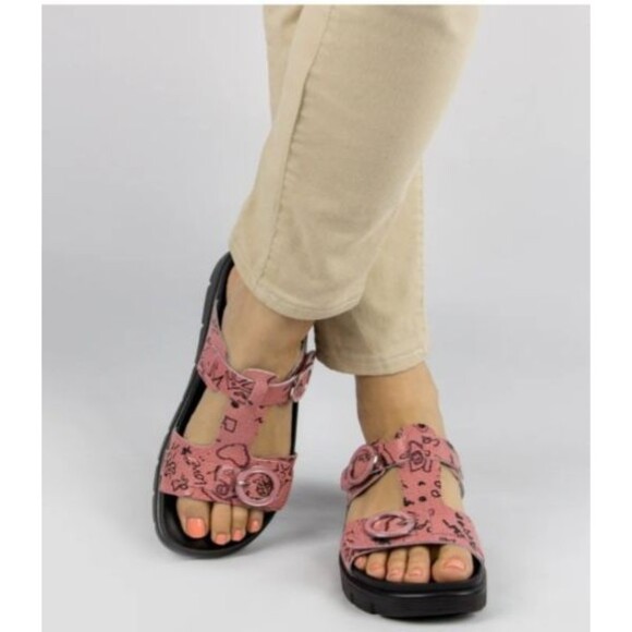 Alegria Vita pink Scribble Sport Heritage Leather Sandal EU 36/US 5.5-6 Boho - Picture 2 of 12